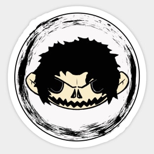 Creepy Black Eye Kid Sticker